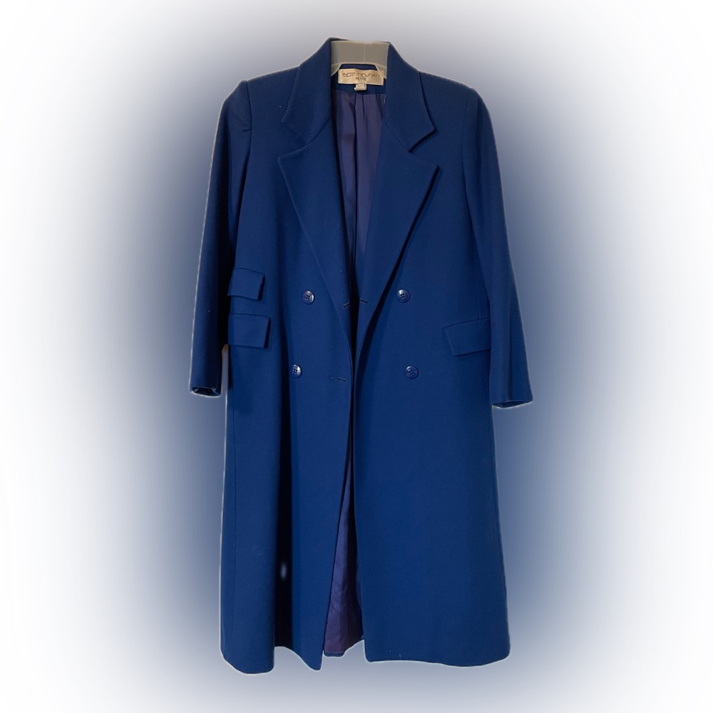 womens coats and jackets, Blue Jacket, Bert Newman Wool Coat, Petite Small 2P.